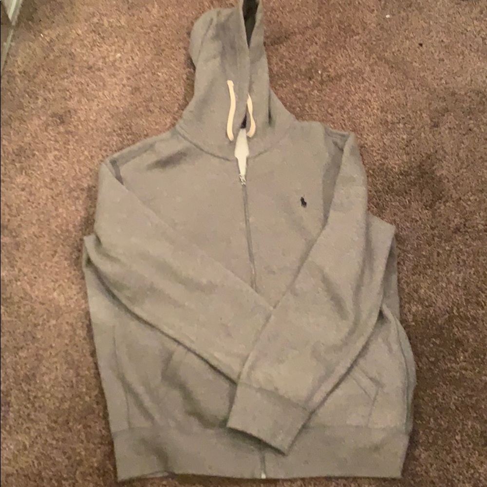 Ralph Lauren Fleece Hoodie Gray Size XL